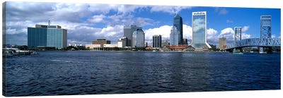 Buildings at the waterfront, St. John's River, Jacksonville, Duval County, Florida, USA Canvas Art Print - Jacksonville Art