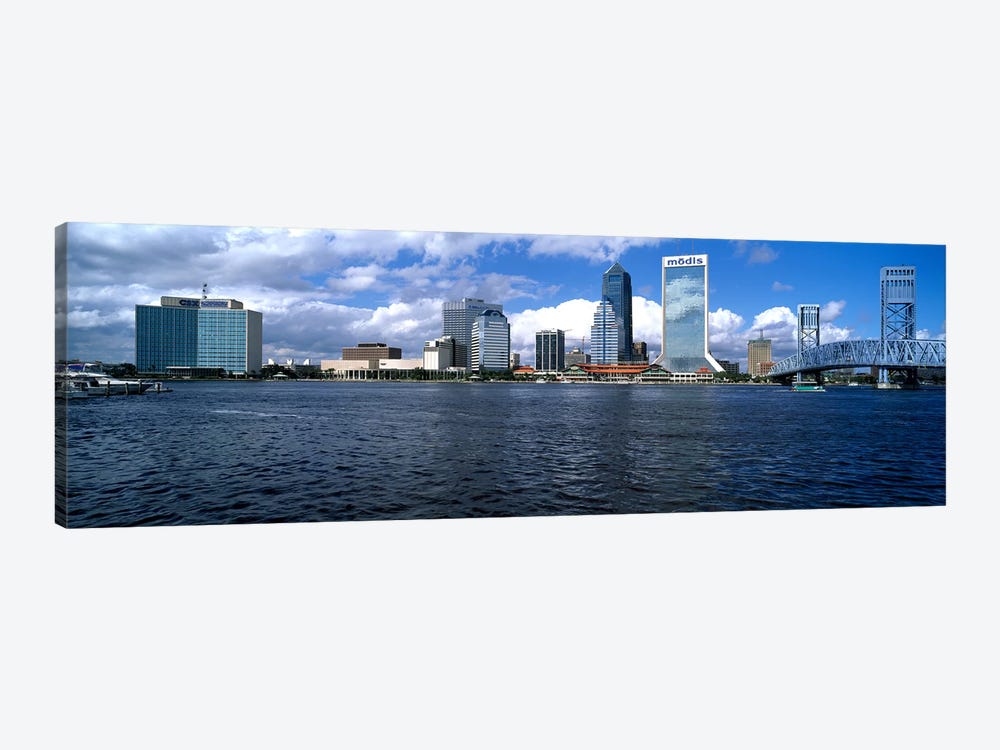 Buildings at the waterfront, St. John's River, Jacksonville, Duval County, Florida, USA by Panoramic Images 1-piece Art Print