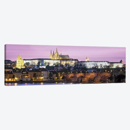 Arch bridge across a river, Charles Bridge, Hradcany Castle, St. Vitus Cathedral, Prague, Czech Republic Canvas Print #PIM6834} by Panoramic Images Canvas Wall Art