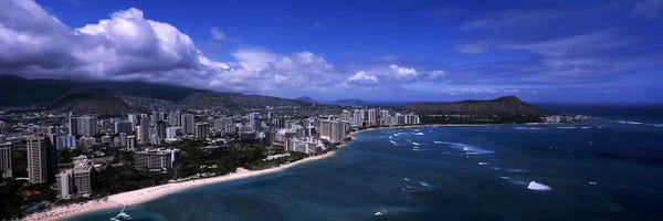 Honolulu: Buildings at the waterfront, Waikiki Beach, Honolulu, Oahu, Hawaii, USA #2 by Panoramic Images