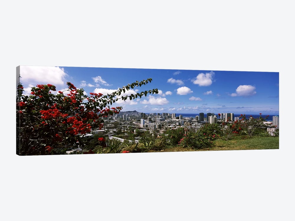 High angle view of a cityscape, Honolulu, Oahu, Hawaii, USA by Panoramic Images 1-piece Art Print