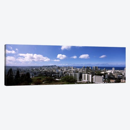 High angle view of a cityscape, Honolulu, Oahu, Hawaii, USA #3 Canvas Print #PIM6848} by Panoramic Images Canvas Wall Art