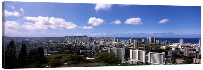 High angle view of a cityscape, Honolulu, Oahu, Hawaii, USA #3 Canvas Art Print - Honolulu Art