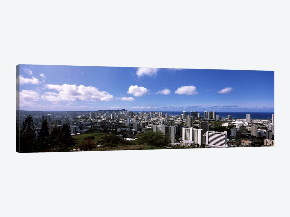 High angle view of a cityscape, Honolulu, Oahu, Hawaii, USA #3 by Panoramic Images 1-piece Canvas Art Print