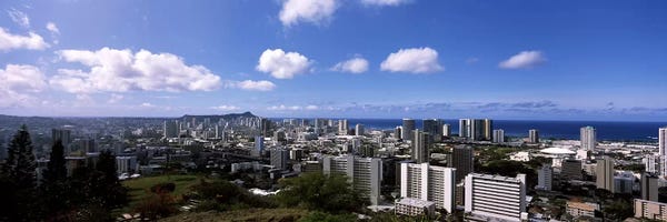 Honolulu: High angle view of a cityscape, Honolulu, Oahu, Hawaii, USA #3 by Panoramic Images