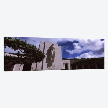 Low angle view of a statue, National Memorial Cemetery of the Pacific, Punchbowl Crater, Honolulu, Oahu, Hawaii, USA Canvas Print #PIM6849} by Panoramic Images Canvas Artwork