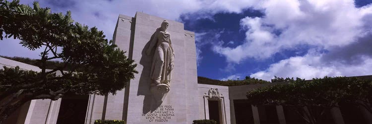 Low angle view of a statue, National Memorial Cemetery of the Pacific, Punchbowl Crater, Honolulu, Oahu, Hawaii, USA by Panoramic Images wall art