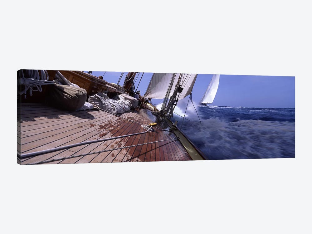 First Person Point Of View During A Yacht Race by Panoramic Images 1-piece Canvas Art Print