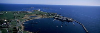 Aerial View Of Sakonnet Harbor, Little Compton, Newport County, Rhode Island, USA by Panoramic Images canvas print