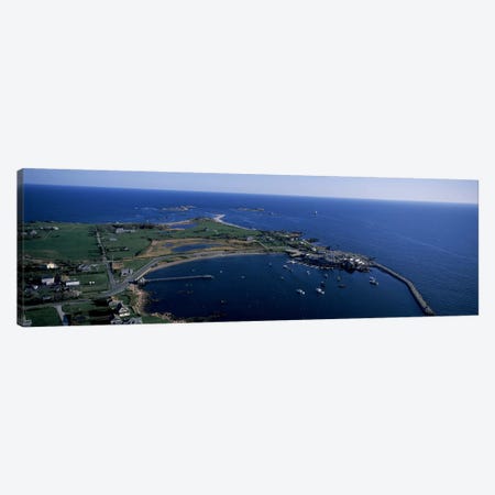 Aerial View Of Sakonnet Harbor, Little Compton, Newport County, Rhode Island, USA Canvas Print #PIM6859} by Panoramic Images Art Print