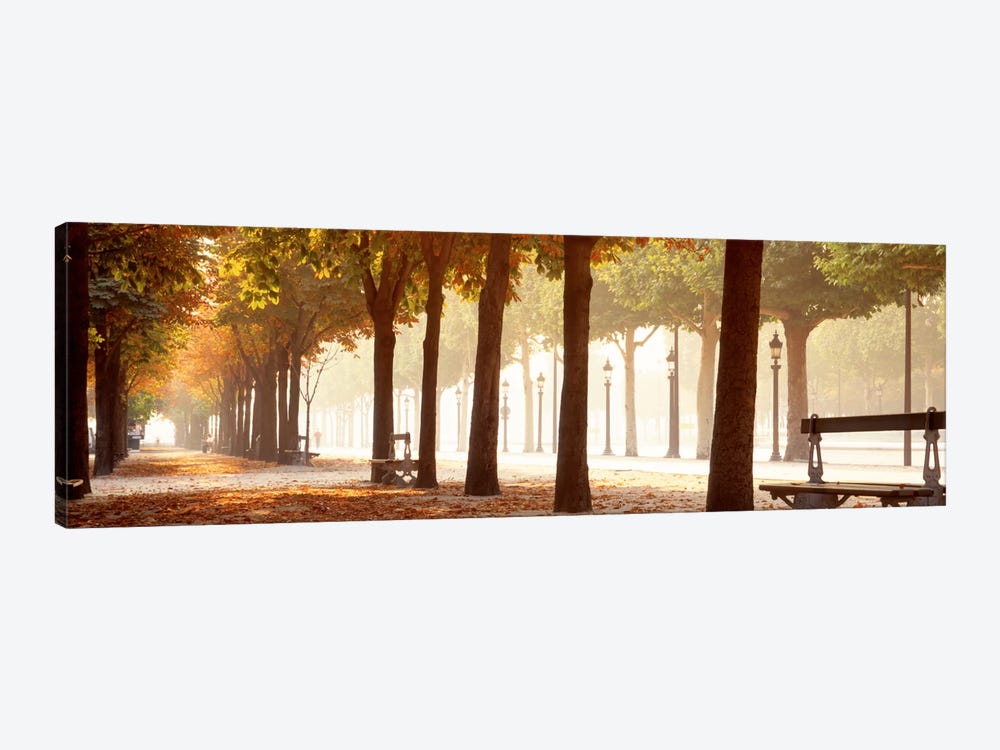 Pedestrian Walkway Along Avenue des Champs-Elysees, Paris, Ile-de-France, France by Panoramic Images 1-piece Art Print
