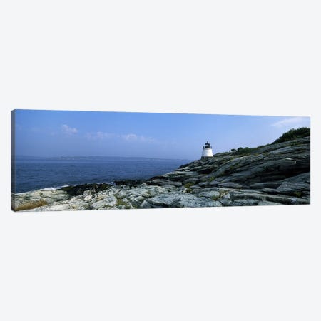 Castle Hill Lighthouse, Narragansett Bay, Newport, Rhode Island, USA Canvas Print #PIM6860} by Panoramic Images Canvas Wall Art
