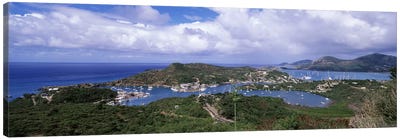 Aerial View Of English And Falmouth Harbours, Saint Paul Parish, Antigua and Barbuda Canvas Art Print