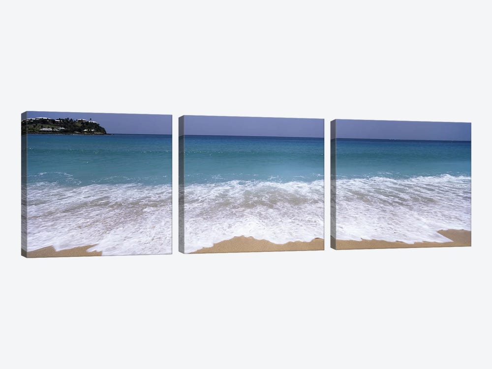 Bubbling Surf On A Beach, Antigua and Barbuda by Panoramic Images 3-piece Canvas Wall Art