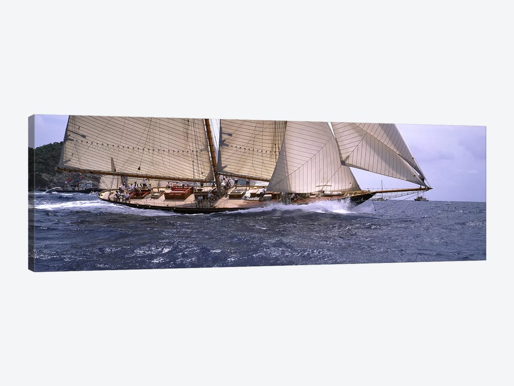 A Schooner Pounding Through The Sea by Panoramic Images 1-piece Canvas Art Print