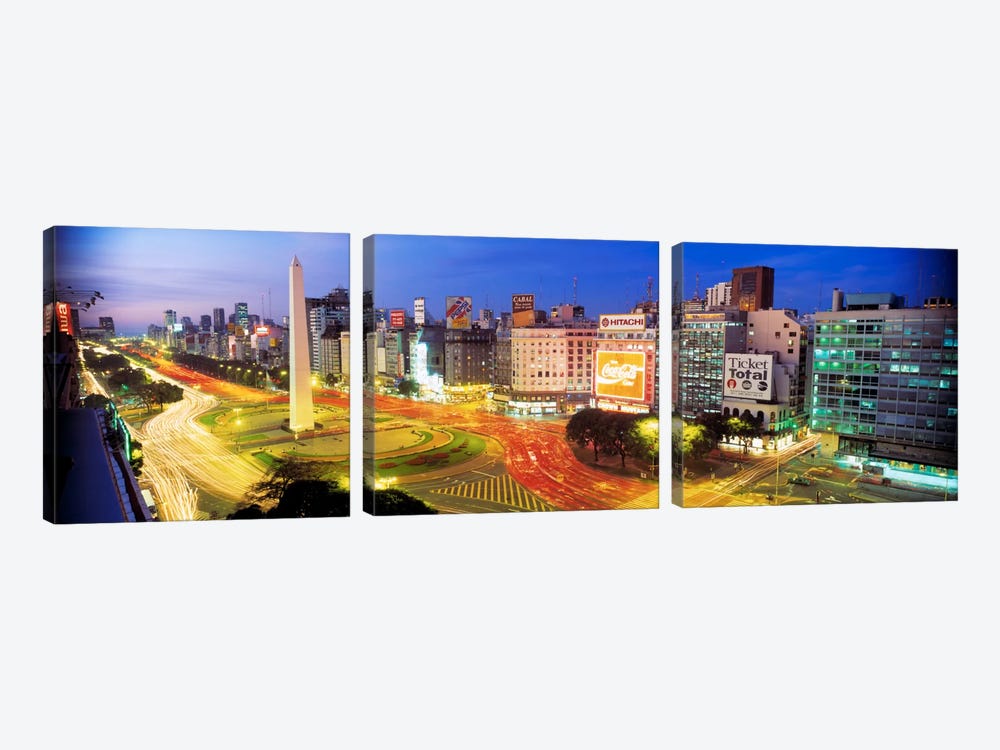 Obelisk Of Buenos Aires, Plaza de la Republica, Buenos Aires, Argentina by Panoramic Images 3-piece Art Print