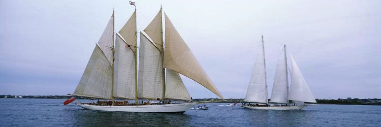 Schooners Under Way, Narragansett Bay, Newport, Rhode Island, USA