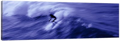High angle view of a person surfing in the sea, USA Canvas Art Print