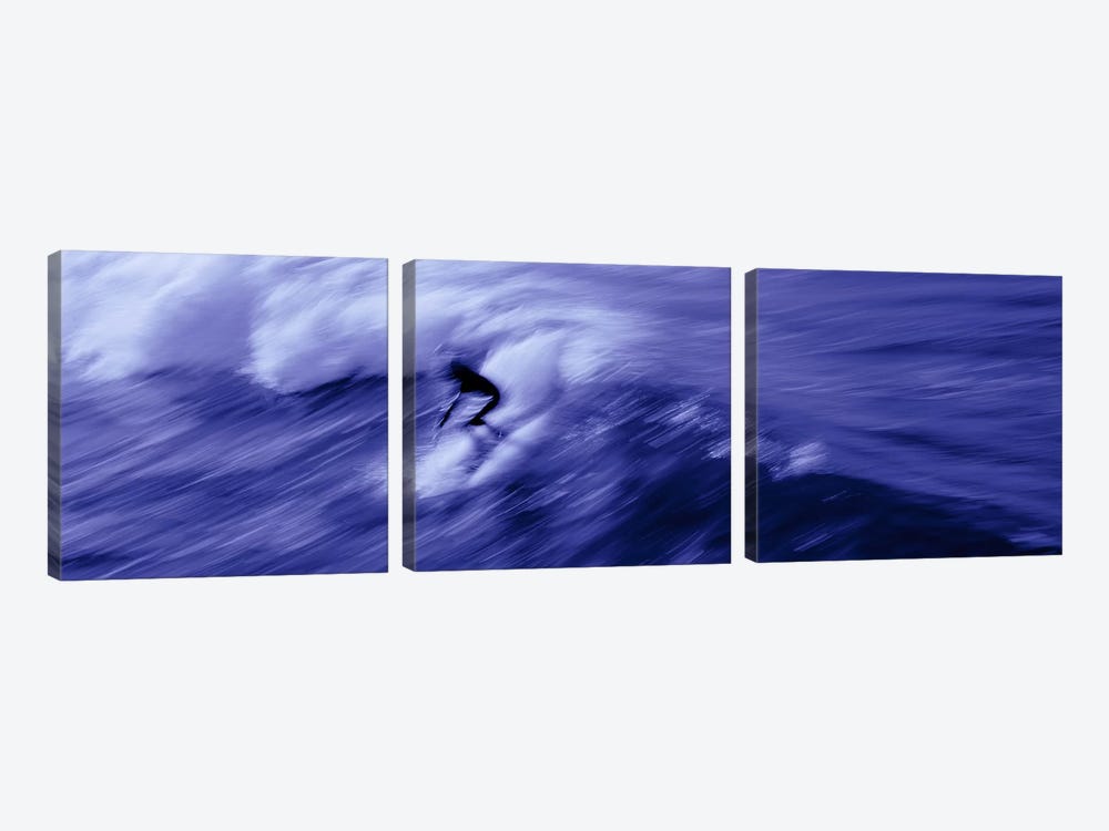 High angle view of a person surfing in the sea, USA by Panoramic Images 3-piece Canvas Art