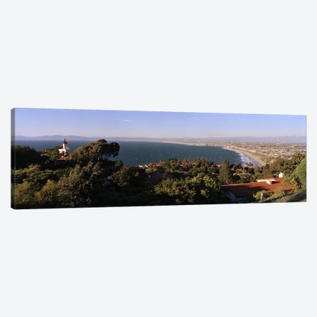 Aerial view of a coastline, Los Angeles Basin, City of Los Angeles, Los Angeles County, California, USA Canvas Print #PIM6886} by Panoramic Images Art Print