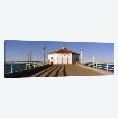Building on a pier, Manhattan Beach Pier, Manhattan Beach, Los Angeles County, California, USA Canvas Print #PIM6892} by Panoramic Images Canvas Art Print
