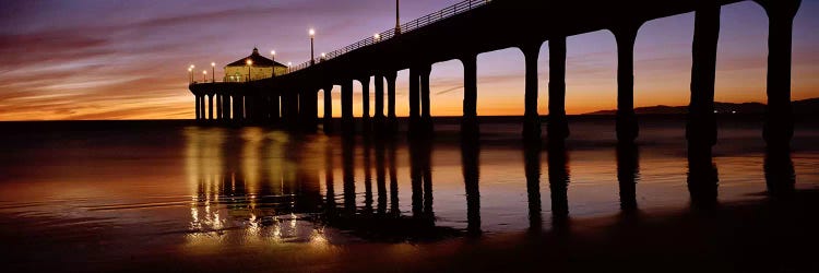 Low angle view of a pier, Manhattan Beach Pier, Manhattan Beach, Los Angeles County, California, USA #2 by Panoramic Images wall art