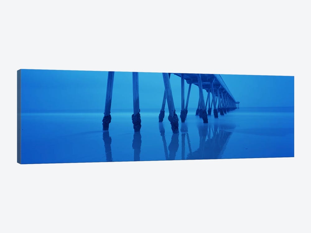 Support Pillars At Dawn, Hermosa Beach Pier, Hermosa Beach, California, USA by Panoramic Images 1-piece Canvas Art Print