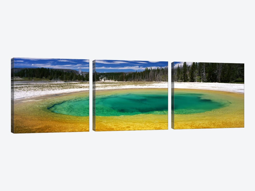 Beauty Pool, Upper Geyser Basin, Yellowstone National Park, Wyoming, USA by Panoramic Images 3-piece Canvas Art Print