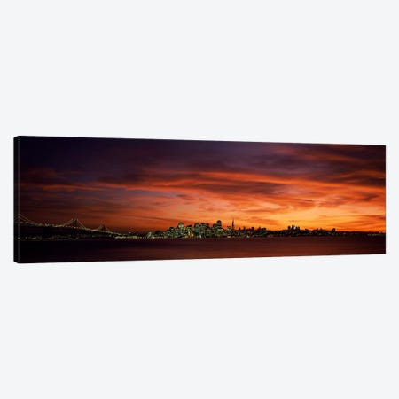 Buildings in a city, View from Treasure Island, San Francisco, California, USA Canvas Print #PIM6907} by Panoramic Images Canvas Art