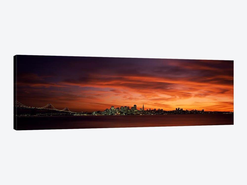 Buildings in a city, View from Treasure Island, San Francisco, California, USA by Panoramic Images 1-piece Art Print