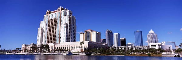 Tampa: Skyscrapers at the waterfront, Tampa, Hillsborough County, Florida, USA by Panoramic Images