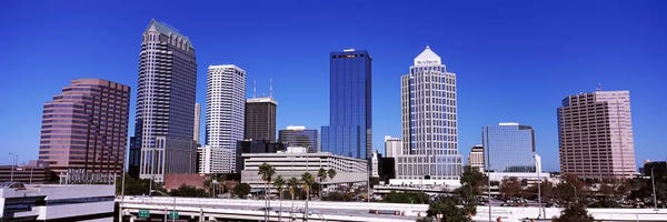 Tampa: Skyscrapers in a city, Tampa, Florida, USA by Panoramic Images