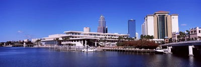 Skyscrapers at the waterfront, Tampa, Florida, USA by Panoramic Images framed canvas print