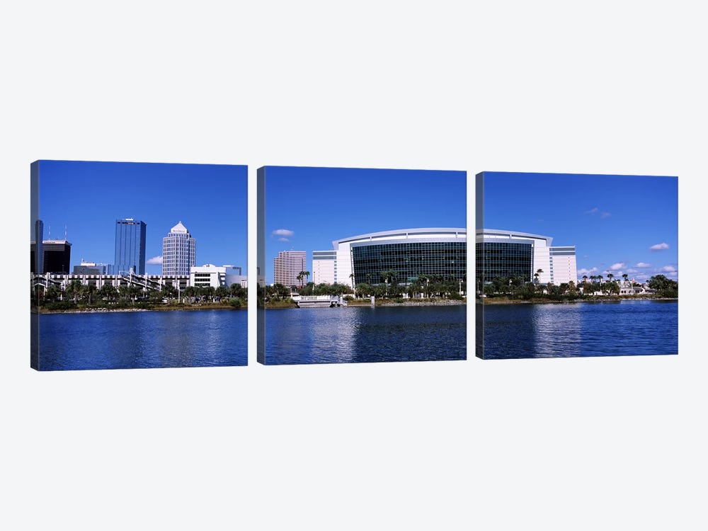 Buildings at the waterfront, St. Pete Times Forum, Tampa, Florida, USA by Panoramic Images 3-piece Canvas Print