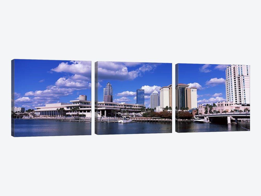 Buildings at the coast, Tampa, Hillsborough County, Florida, USA by Panoramic Images 3-piece Canvas Art