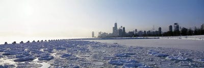 Frozen Lake With A City In The Background I,Lake Michigan, Chicago, Illinois, USA by Panoramic Images acrylic art print