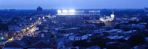 Chicago Cubs: Aerial view of a cityWrigley Field, Chicago, Illinois, USA by Panoramic Images