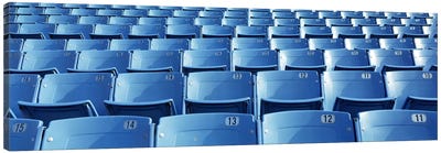 Empty blue seats in a stadiumSoldier Field, Chicago, Illinois, USA Canvas Art Print - Chicago Art