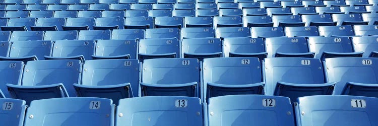 Empty blue seats in a stadiumSoldier Field, Chicago, Illinois, USA