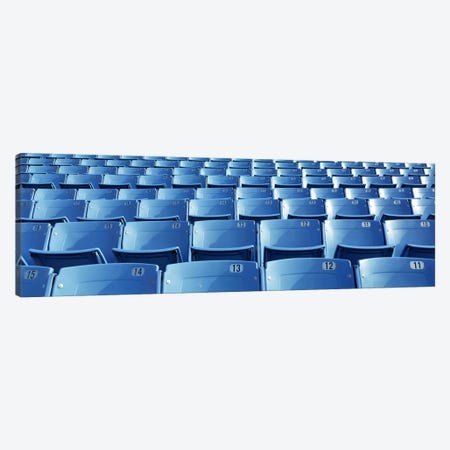 Empty blue seats in a stadiumSoldier Field, Chicago, Illinois, USA Canvas Print #PIM6926} by Panoramic Images Canvas Art