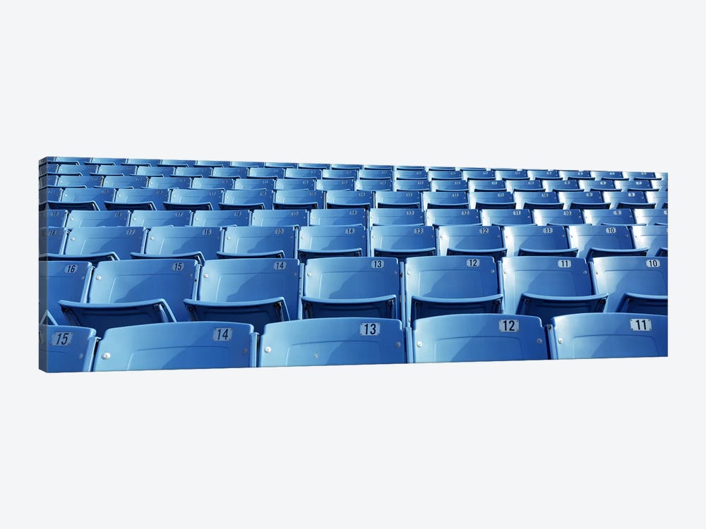 Empty blue seats in a stadiumSoldier Field, Chicago, Illinois, USA by Panoramic Images 1-piece Canvas Art