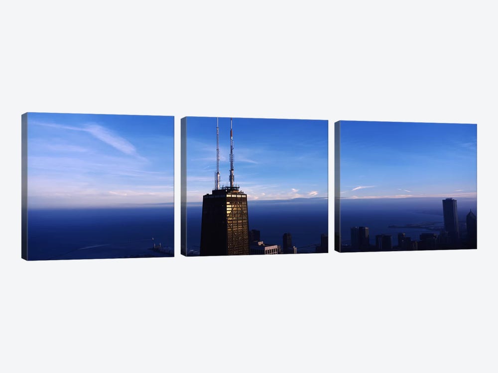 Skyscrapers in a cityHancock Building, Chicago, Cook County, Illinois, USA by Panoramic Images 3-piece Art Print