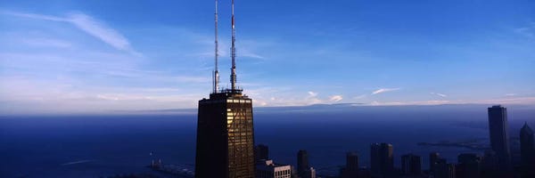 Chicago Skylines: Skyscrapers in a cityHancock Building, Chicago, Cook County, Illinois, USA by Panoramic Images