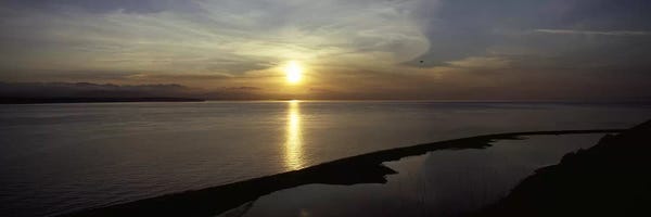 Washington: Sunset over the seaEbey's Landing National Historical Reserve, Whidbey Island, Island County, Washington State, USA by Panoramic Images