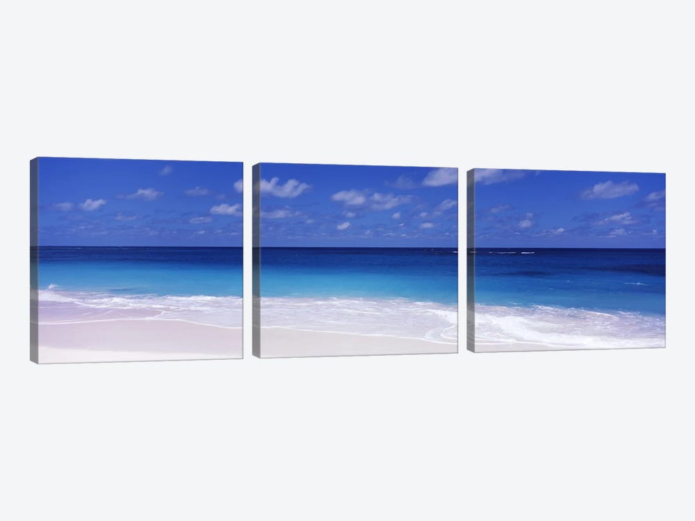 Cloudy Seascape, Shoal Bay Beach, Shoal Bay Village, Anguilla, Leeward Islands, Lesser Antilles by Panoramic Images 3-piece Art Print