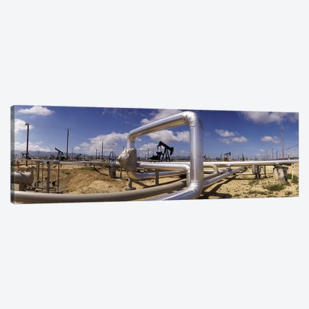 Oil Field Pipelines, Taft, Kern County, California, USA Canvas Print #PIM6944} by Panoramic Images Canvas Wall Art