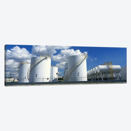 Storage tanks in a factory, Miami, Florida, USA #2 Canvas Print #PIM6945} by Panoramic Images Canvas Wall Art