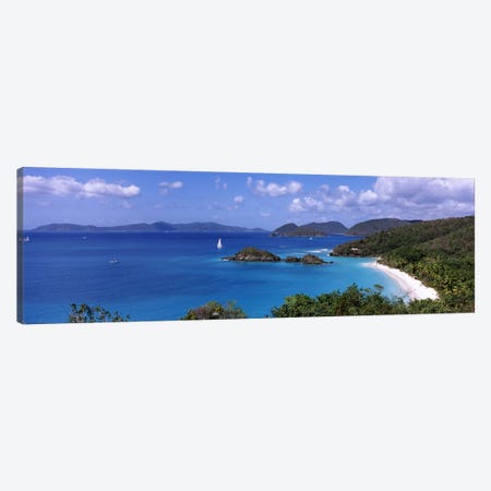High-Angle View Of Trunk Bay, Virgin Islands National Park, St. John, United States Virgin Islands Canvas Print #PIM6950} by Panoramic Images Canvas Wall Art