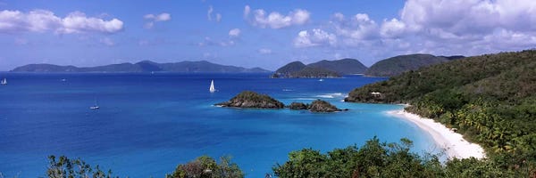 US Virgin Islands: High-Angle View Of Trunk Bay, Virgin Islands National Park, St. John, United States Virgin Islands by Panoramic Images