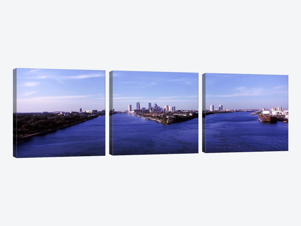 Buildings in a city, Tampa, Hillsborough County, Florida, USA by Panoramic Images 3-piece Canvas Art Print